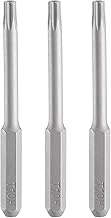 HARFINGTON 3pcs T10H Torx Screwdriver Bit 5/32" Hex Shank 45mm/1.77" Length Magnetic Star 6 Point He