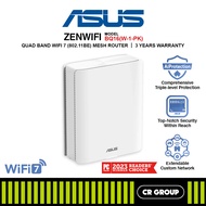 ASUS ZenWiFi BQ16 Quad Band WiFi 7 Mesh Router - BQ16(W-1-PK)/BQ16(W-2-PK) - Up to 25000 Mbps (3Yrs 
