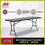 ◧ ➾ ➴ Lifetime 6ft. Rectangular Folding Table - Black