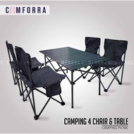 COMFORRA - Meja Camping + 4 Kerusi Camping