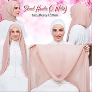 Shawl Hoodie Instant Bawal Shawl Hoodie🔥(2metre) Selasa Pkai Heavy Chiffon - Flowy Shawl on the go! 