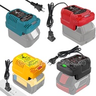 Portable Mini Compact Charger For Makita/Dewalt/Milwaukee/Bosch 18V Lithium Battery with LED Indicator EU/US Plug Overcharge protection