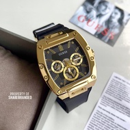 100% original ( OFFICIAL WARRANTY ) Guess Phoenix Multifunction Quartz Watch Gold Tone Case Black Ge
