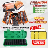 85Pcs Heavy Duty Cantilever Metal Tool Box Set Ratchet Set Spanner Set