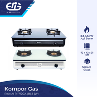 Rinnai Kompor Gas RI 712 GA(B)/GA(W) Kompor 2 Tungku RI 712GA(B) RI 712GA(W)