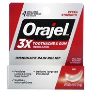 Orajel 3X Medicated For Toothache & Gum Gel, Extra Strength, 0.25 oz (7 g)