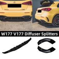 Mercedes A-Class W177 V177 AMG A35 A45 A45s Rear Bumper Diffuser Splitters Hatchback Sedan