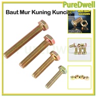 Yellow Galvanized Hexagon Nut/Yellow Key Nut Bolt/Yellow Galvanized Hexagon Nut Bolt