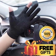 Glove Motosikal 2 Fingers Outdoor Glove - Unisex Cycling Climbing Rider Sunscreen Gloves Ice Silk An