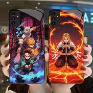 DK-59 Demon Slayer X Casing GLASS soft frame black Samsung A34 A24 A05S S21 M15 A25 A35 FE A04S A15 
