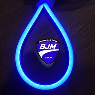 lampu alis premium led drl flexible 30cm headlamp motor mobil no aes - premium biru