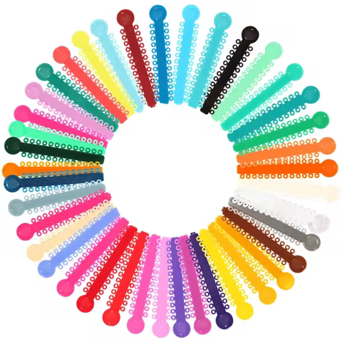 10Packs Dental Orthodontic Elastic Ligature Ties Rubber Bands Braces Colorful Dentistry Ortho Treatm