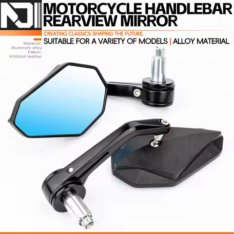 7/8" 22mm Motorcycle Rearview Mirror Universal Handlebar Mirror Rear View Mirror For Honda GSXR ER6N