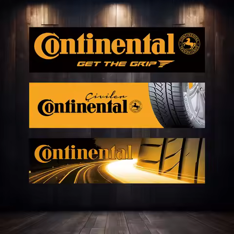 60X240cm Automobile Parts C-Continental AG Banner Polyester Printed Garage Wall Art Outdoor Decorati