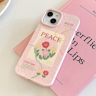 🔥Ready Stock🔥iPhone case Compatible For IPhone 11 14 7Plus XR X 12 13 Pro Max 15PRO MAX 14 7 8 6s 6 Plus XS Max SE 2020 Flowers Pattern co-friendly biodegradable wheat Tpu Phone Case Soft Protective Cover