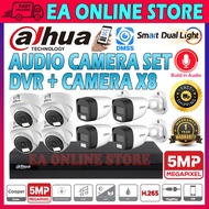 DAHUA Smart Dual Light Audio 5MP 🌟8-CHANNEL🌟 Full HD 1620P CCTV 8CH DVR and Camera Package