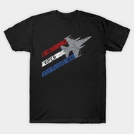 เสื้อยืดโอเวอร์ไซส์เสื้อยืด พิมพ์ลาย F16 Fighting Falcon Viper Jet Fighter Airplane Fly Fight Win สํ
