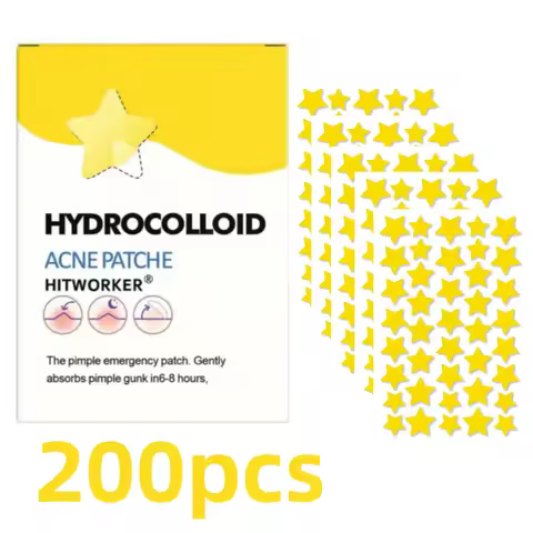 200/400 Pcs Star-Shaped Acne Patches - Alcohol-Free, Fragrance-Free, Unisex Skincare, Suitable for A