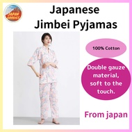 SISOFTLY Japanese jimbei pyjamas woman.cotton 100%.Double gauze.yukata.kimono.relax wear.Direct from