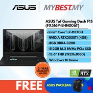 Asus TUF Dash F15 FX516P-EHN006T 15.6" FHD 144Hz Gaming Laptop (i7-11370H, 8GB, 512GB SSD, RTX3050 Ti, Win 10)