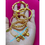 Gelang Tangan Budak/Baby Emas Suasa Sadur 18K (GTB2)