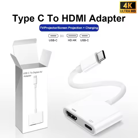 Type C To HDMI Adapter For Samsung S24 S23 A54 Ultra 4K Video Audio Connector For iPhone 15 Pro USB 