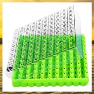 (P U T L)Secure Sample Storage in 0.5ml Green Flip Tube Box, 100-Cell Capacity, 1 Unit