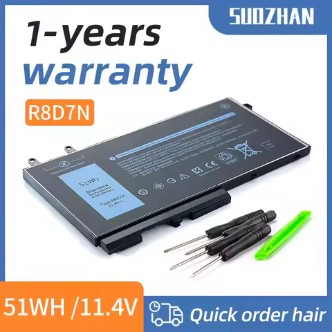 SUOZHAN R8D7N Laptop Battery For Dell Latitude 5400 5500 Precision 3540 Inspiron 7590 7591 7791 2-in