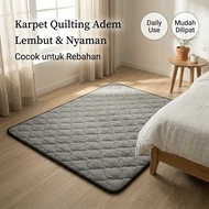 Quilting Patterned Carpet Grey BrownPOLOS 70x180 140x180 ModernELEGAN