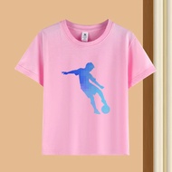 20262026World Cup Football Silhouette Printed T-Shirt Hot Sale Pure Cotton Round Neck Short-Sleeved 