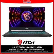 MSI CYBORG 15 A12VF-292MY (T.BLACK/15.6 FHD 144HZ/I5-12450H/16GB+512GB/RTX4060 8GV/W11/2Y)