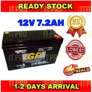 PRO🏠 GP 12V 7.2AH NEW LABEL PREMIUM Solar Rechargeable Sealed Lead Acid Battery Autogate