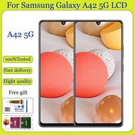 Original AMOLED For Samsung Galaxy A42 5G LCD Display Touch Screen With Frame Replacement