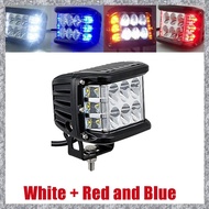 (TFAW) Auto Triple Side Lighted Work Light Dome Light Burst Flashing Light Headlight Spotlight Strob