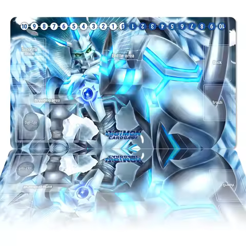 Digimon Playmat Omegamon DTCG CCG Board Game Trading Card Game Mat Anime Mouse Pad Rubber Desk Mat G