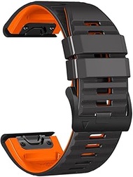 26mm watch band for garmin fenix 7x sapphire solar fenix 6x pro solar fenix 5x 3 hr quick release fit silicone watch strap replacement for garmin epix 2 pro sapphire 51mm Descent MK1/MK2/MK2i