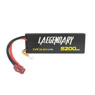 LAEGENDARY RC Car LiPo – 5200 mAh 7.4V 2S 30C Rechargeable Battery – Compatible with LAEGENDARY 1:10