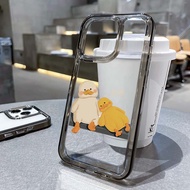 Compatible for IPHONE 6S 7 8 PLUS X XS XR 11 12 13 14 15 16 PRO MAX Plus PRO Couple duck pattern tra