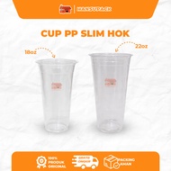 (Contents 25pc - HOK) Plastic Cup 18oz 22oz Slim Plastic Cup 18 Oz & 22 Slim hok cup