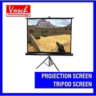 VOSCH Solid Series Tripod Projector Screen 7ft x 7ft (84 inch x 84 inch)