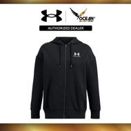 Under Armour Women Icon Fleece Oversized Full-Zip Jacket - Black/White 1388662-001