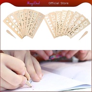 MagiDeal 8 Pieces Alphabet Tracing Board Wooden Letters Drawing Board Magnetic Early Education Writi