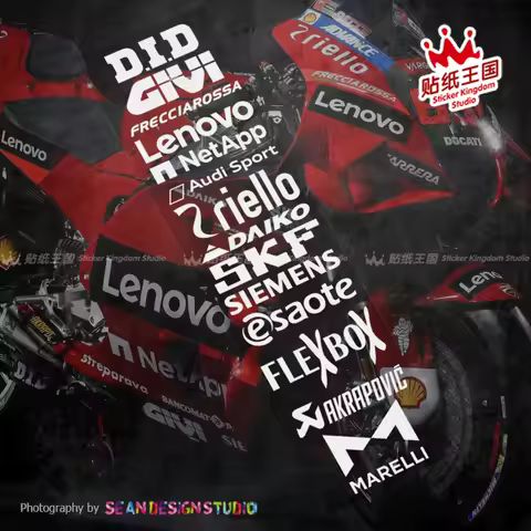 1 Set 14 Pics For motogp Ducati Team Sponsors Panigale 1299 V4 V4SP V2 959 Decals Reflective Waterpr