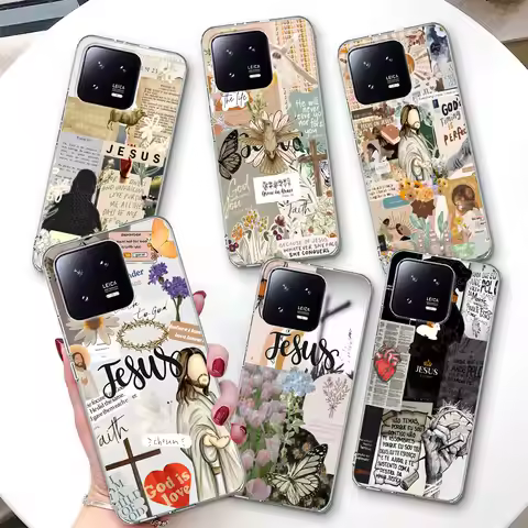 Jesus Collage Pattern Case for Xiaomi Mi 9 8 9T 10 11T A3 5X A1 A2 6X CC9E 10T 11 11i 12 Lite 13 Pro