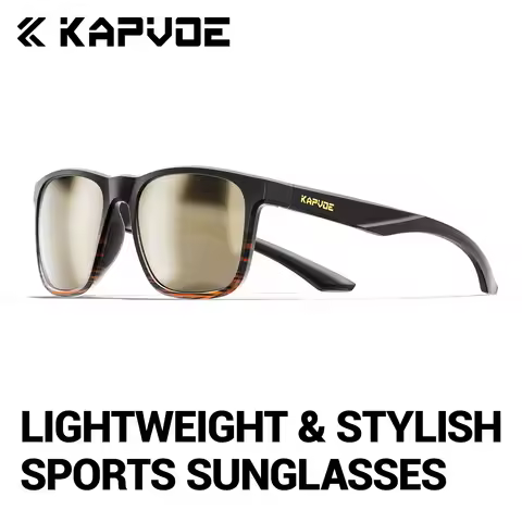Kapvoe New Outdoors Men Lightweight Polarized Sunglasses Photochromic Running Glasses Driving Fishin
