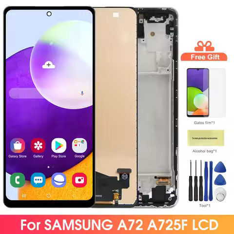 tft Screen for Samsung Galaxy A72 A725F A725F/DS Lcd Display Digital Touch Screen with Frame for Sam