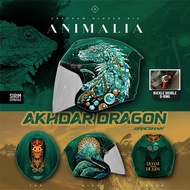 GRACSHAW GLAZZO 919 ANIMALIA HELMET ORIGINAL ( AKHDAR DRAGON ) - Helmet Glazzo Gracshaw Animalia Pro
