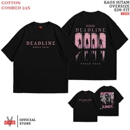 MACDEER BLACKPINK DEADLINE Oversize black T-shirt slimfit black BLACKPINK T-shirt 39-41
