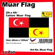 Muar Flag / Johor District Flag 2ft x 4ft (60cm x 120cm ±) Cotton #Muar #Johor #Flag #CottonFlag