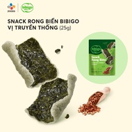 Combo 4 gói Snack rong biển Bibigo vị Truyền thống/Bắp mật ong (25g x 4 gói)